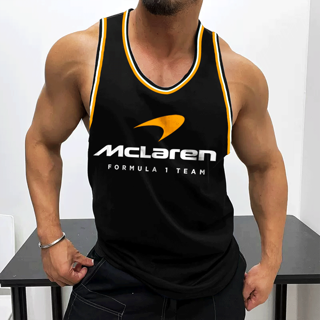 Men's Racing Team Graphic Sleeveless Tank Top