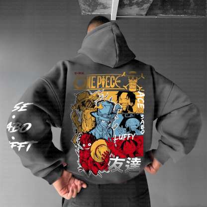 Unisex Anime Graphic Streetwear Vintage Hoodie丨One Piece