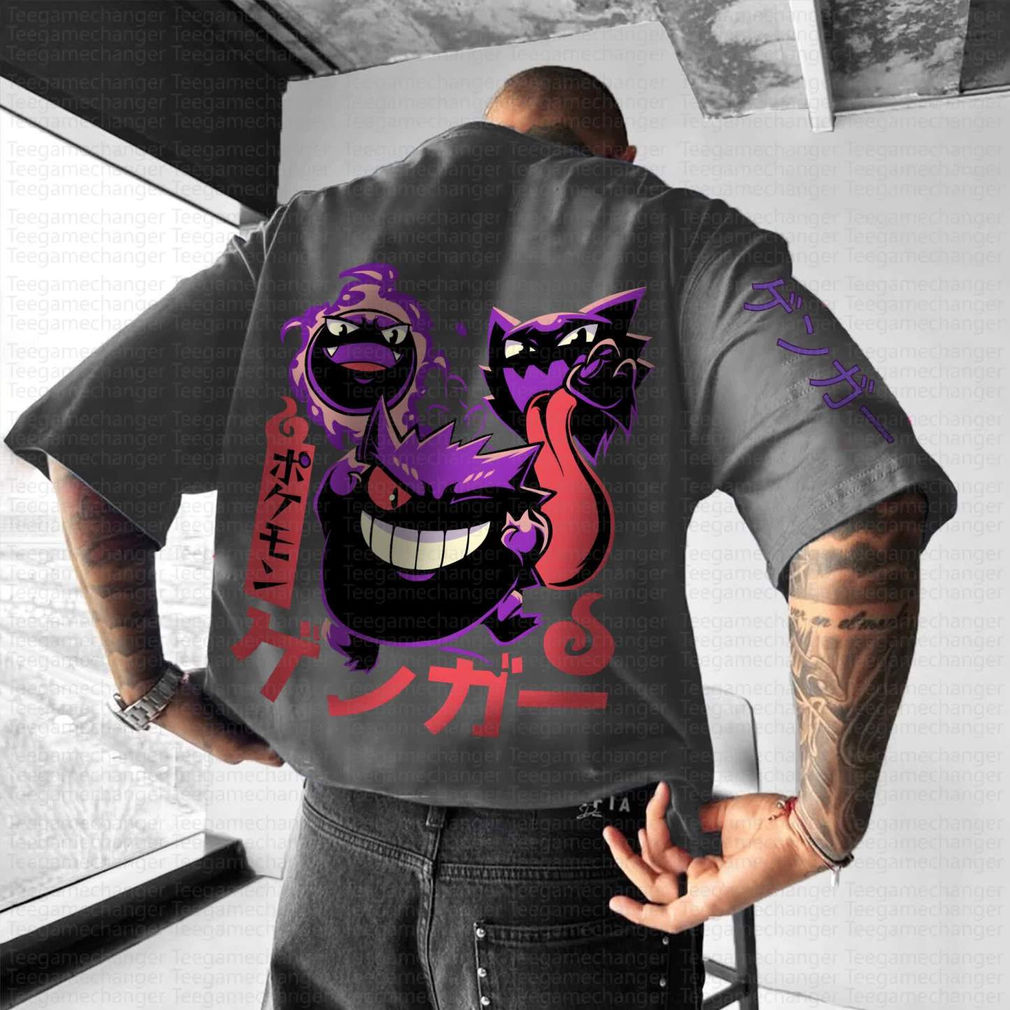 Unisex Anime Inspired Vintage T-Shirt丨Demon Slayer X Pokémon