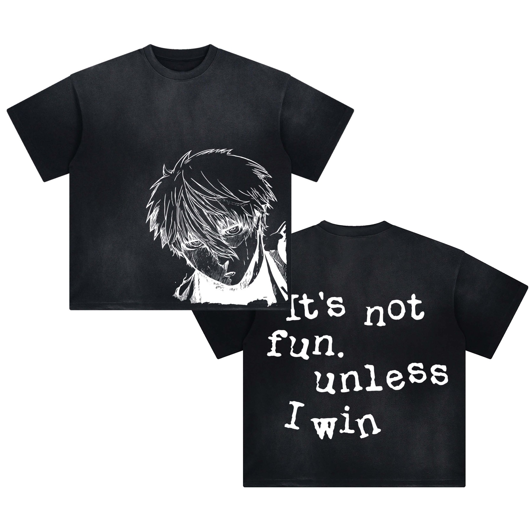 Unisex Anime Fit Washed T-Shirt