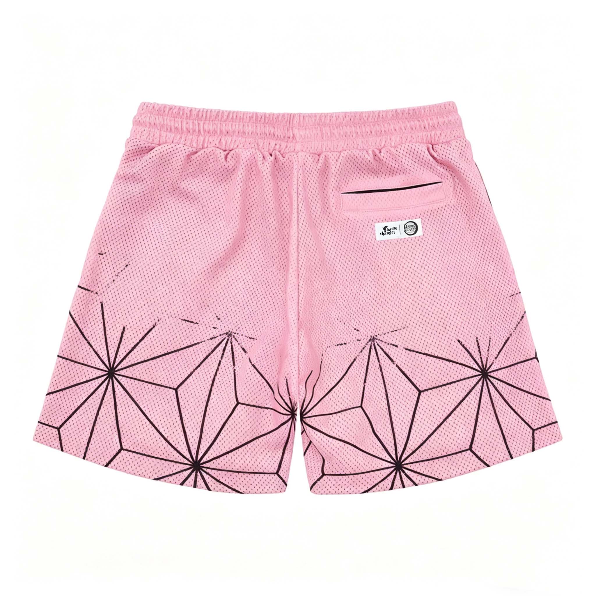 DEMON SLAYER NEZUKO MESH SHORTS (PINK)