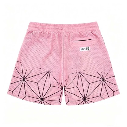 DEMON SLAYER NEZUKO MESH SHORTS (PINK)