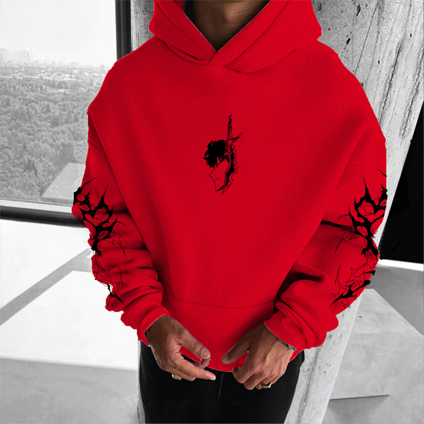 Unisex Anime Graphic Streetwear Vintage Hoodie