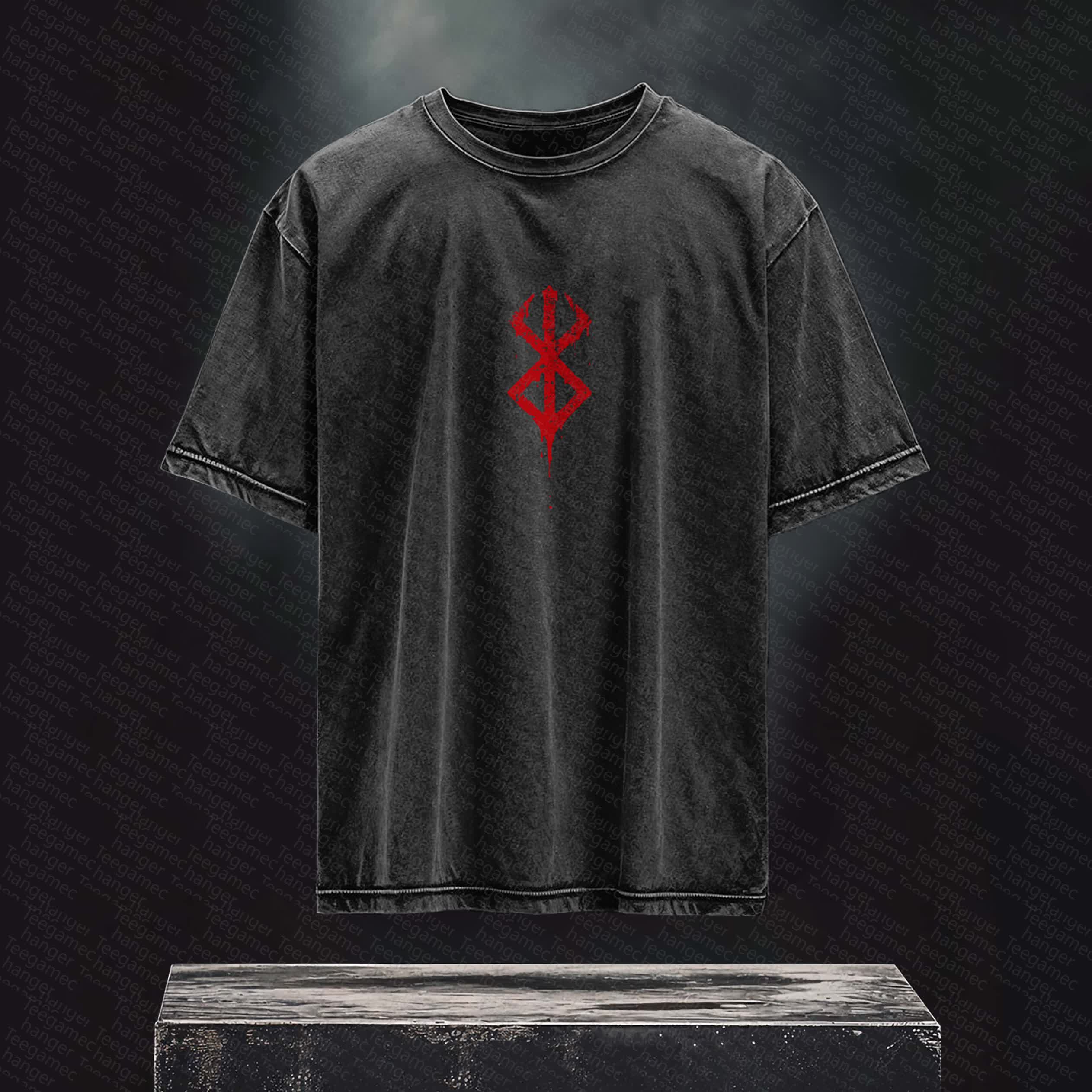 Unisex Anime Inspired Vintage Washed T-Shirt丨 Berserk