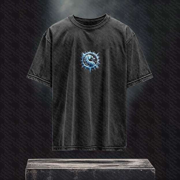 Unisex  Inspired Vintage Washed T-Shirt丨 Mortal Kombat