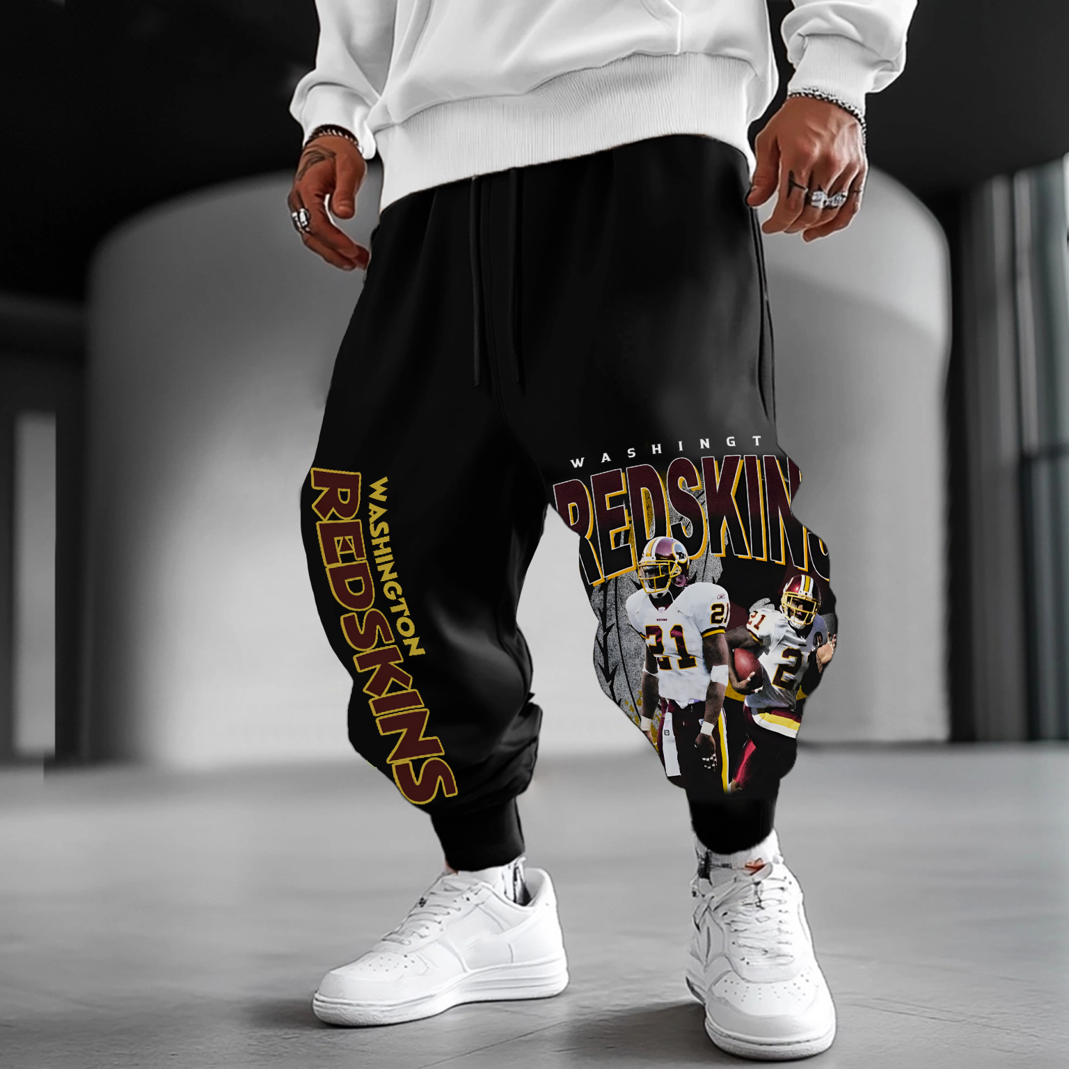 Unisex Oversized Football Harem Pants