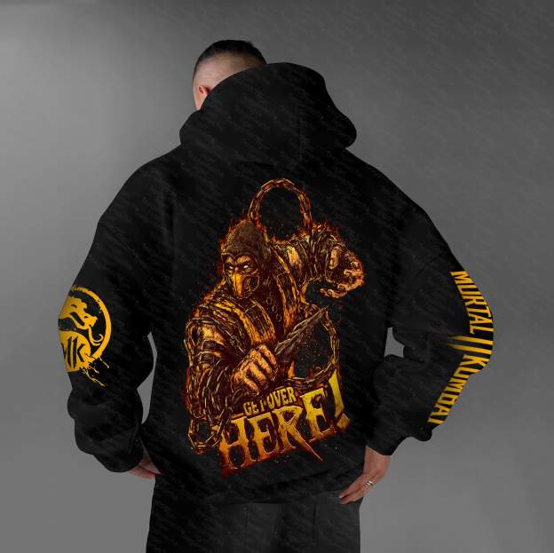 Unisex “Mortal Kombat” Anime Graphic Streetwear Vintage Hoodie