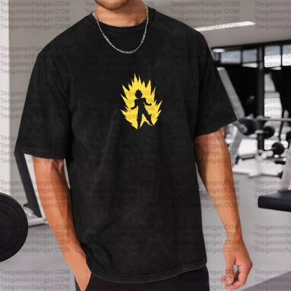 Vintage 3D Direct Inkjet Printed Washed Unisex T-Shirt