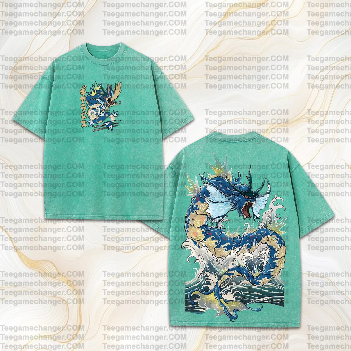 Vintage 3D Direct Inkjet Printed Washed Unisex T-Shirt