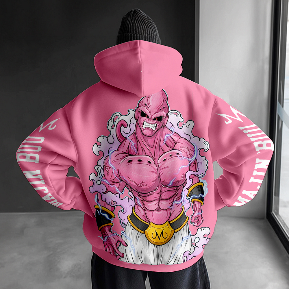 Unisex Oversized DBZ Anime Print Hoodie