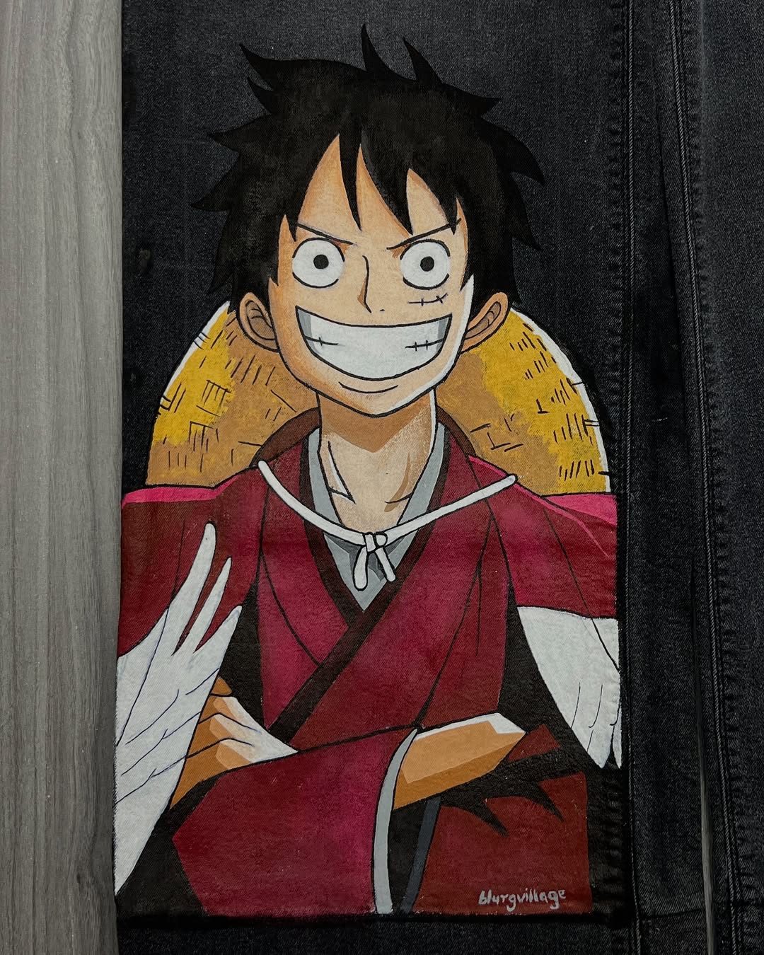 Unisex Anime Loose Straight Jeans