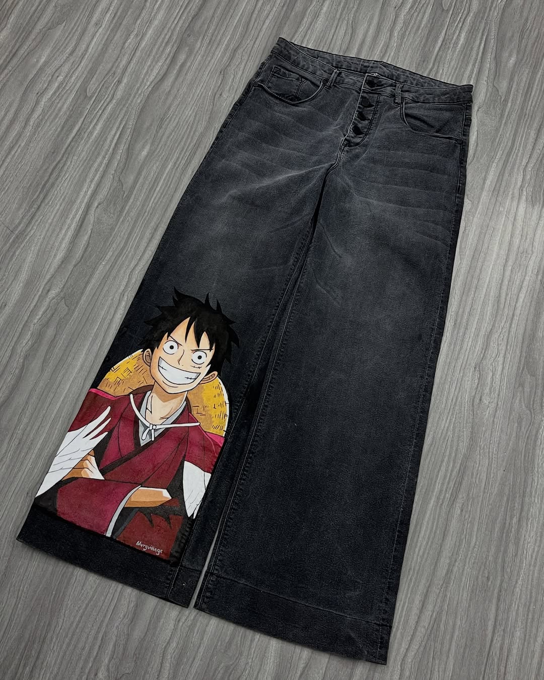 Unisex Anime Loose Straight Jeans