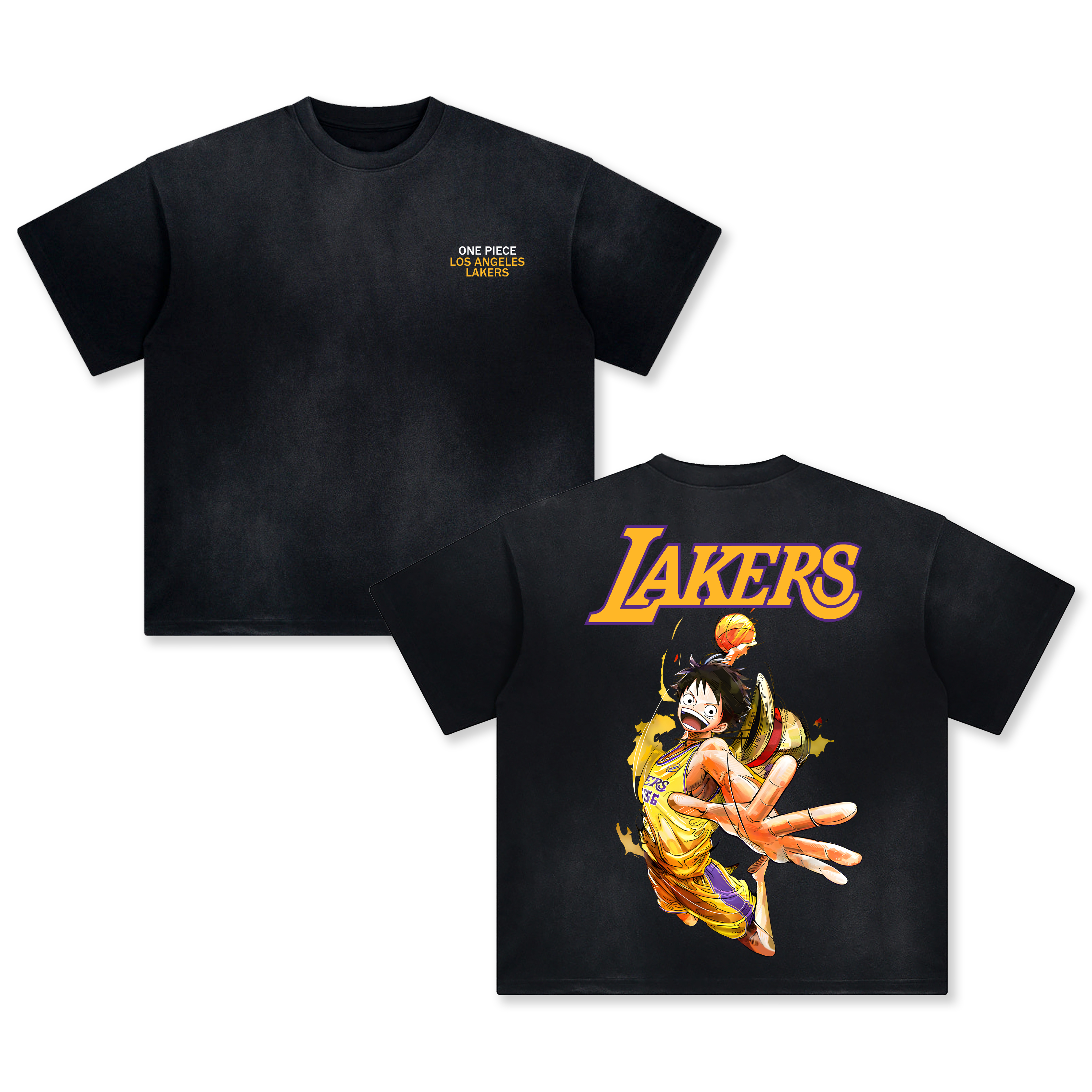 Unisex Vintage Tee丨 Lakers X One Piece Tee