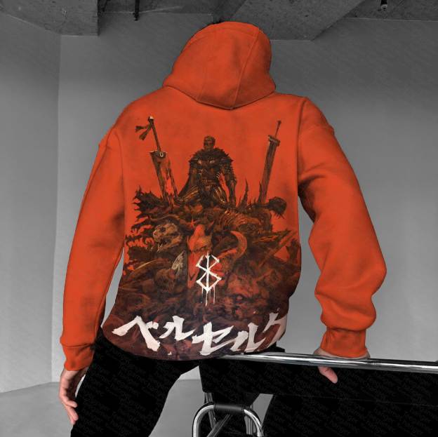 Unisex “Berserk” Anime Graphic Streetwear Vintage Hoodie