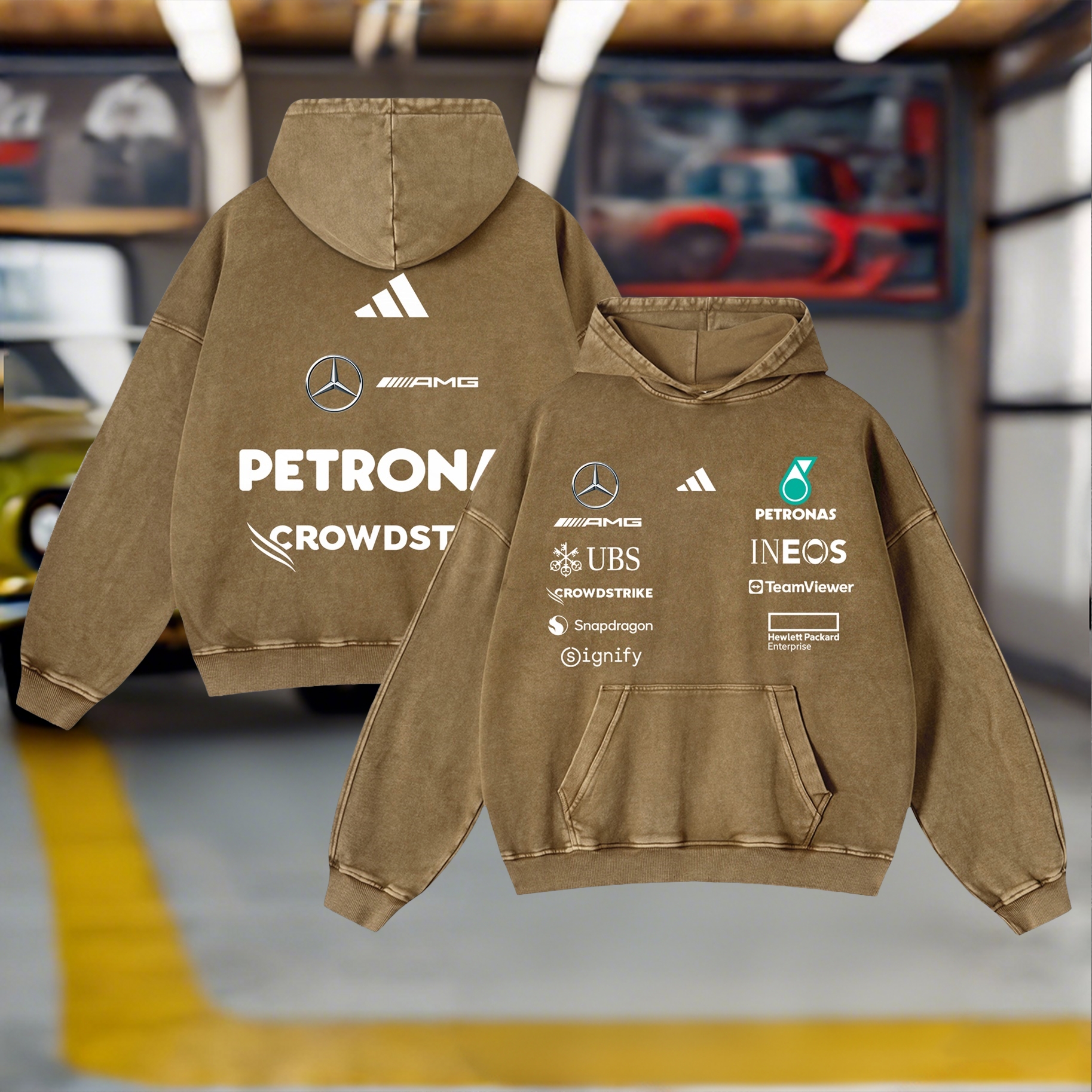 Racing Legend Vintage Washed Hoodie 06