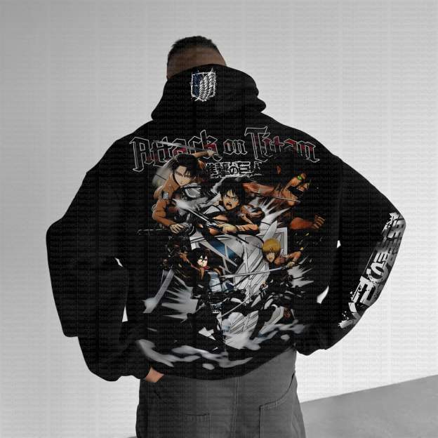 Unisex “AOT” Anime Graphic Streetwear Vintage Hoodie