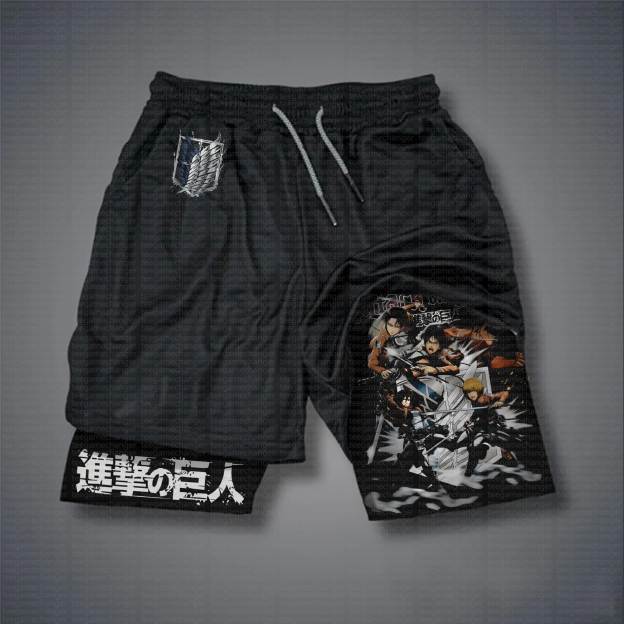 Unisex  “AOT” Casual Anime Streetwear Shorts