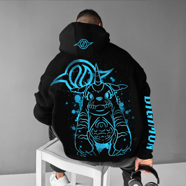 Unisex “Digimon” Anime Graphic Streetwear Vintage Hoodie