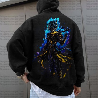 Unisex Anime Graphic Water wash Streetwear Vintage Hoodie