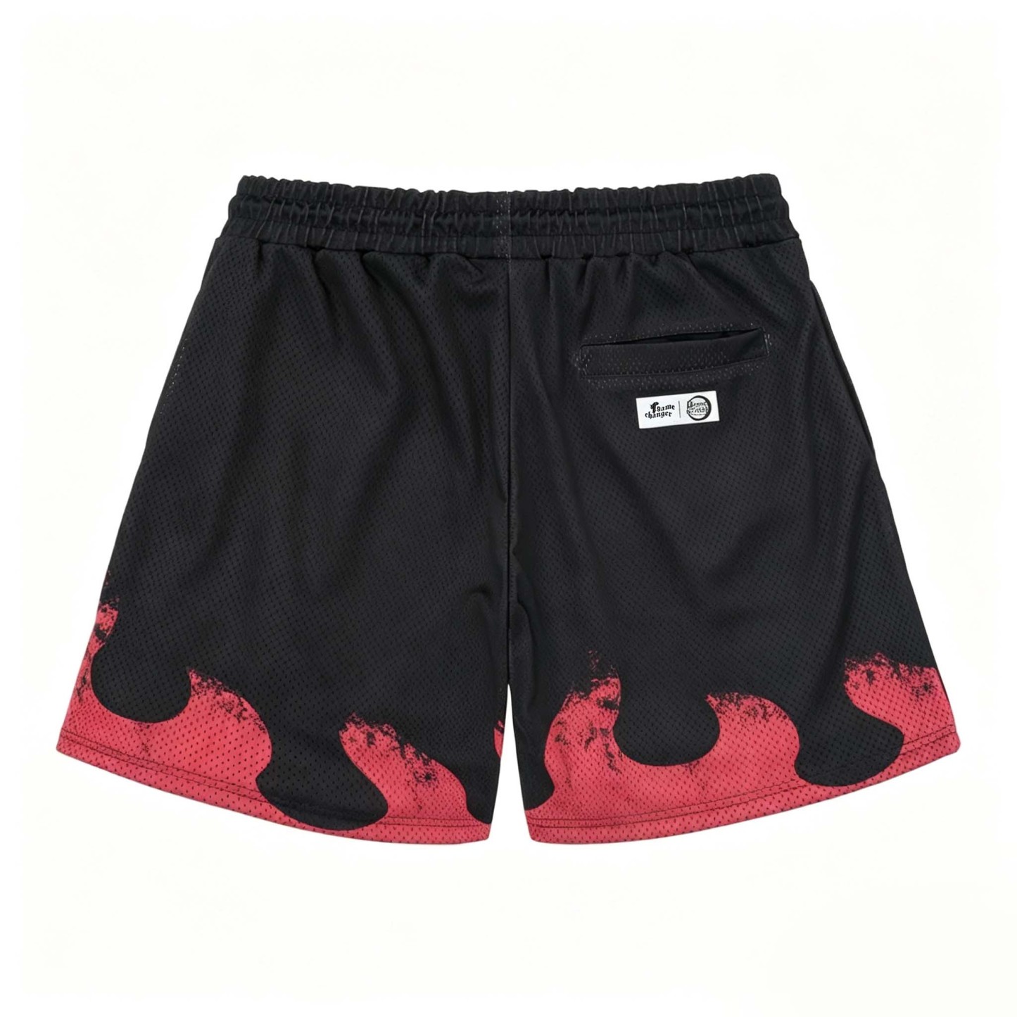 DEMON SLAYER RENGOKU MESH SHORTS (BLACK)