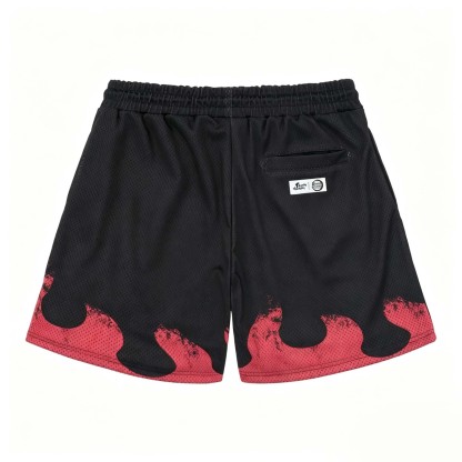 DEMON SLAYER RENGOKU MESH SHORTS (BLACK)
