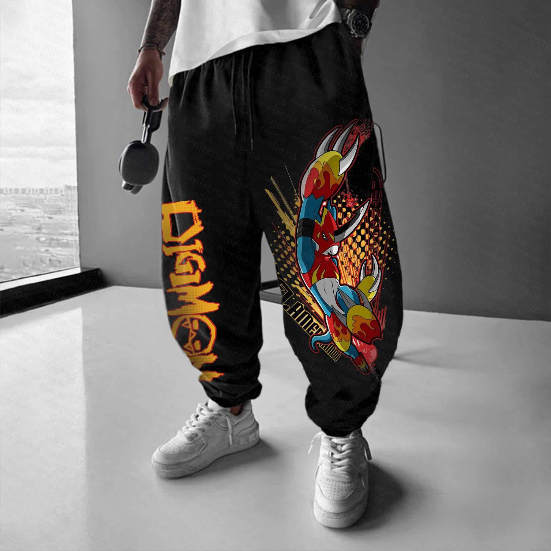 Unisex “Yu-Gi-Oh！” Anime Style Retro Pants