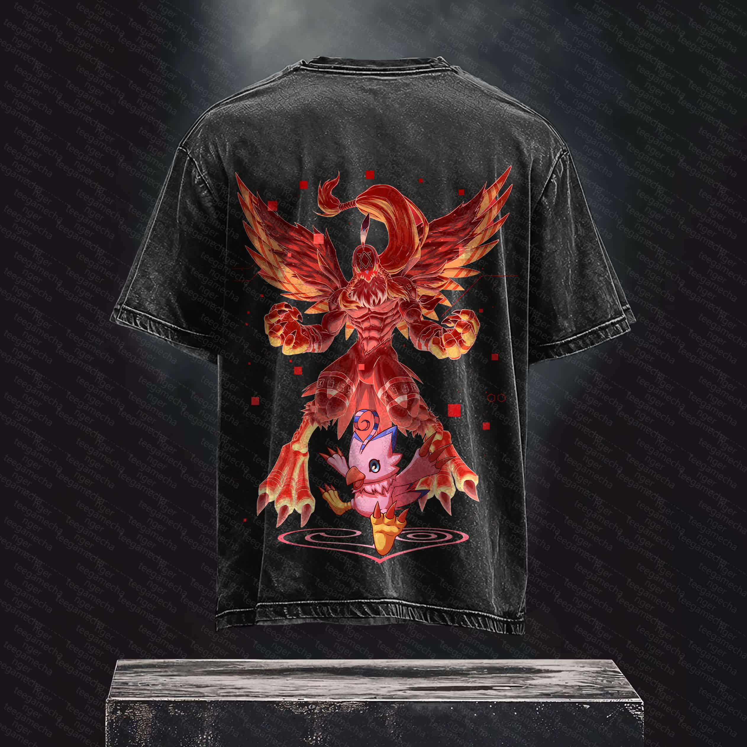 Unisex Anime Inspired Vintage Washed T-Shirt丨 Digimon