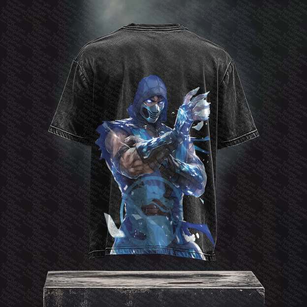 Unisex  Inspired Vintage Washed T-Shirt丨 Mortal Kombat