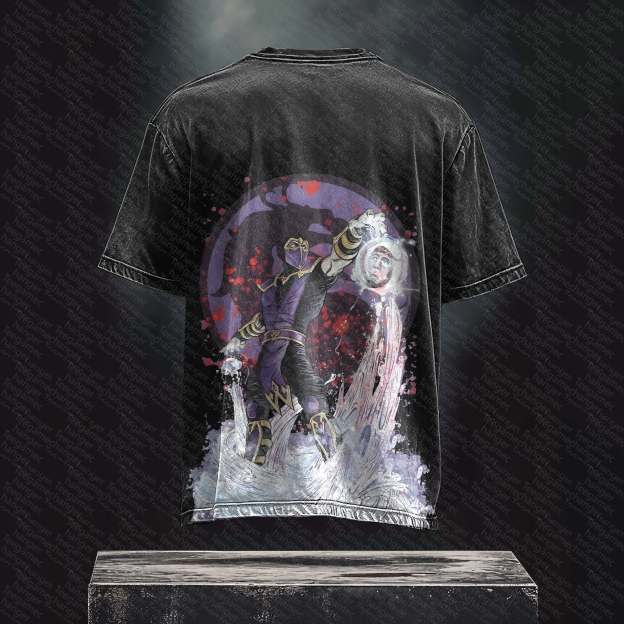 Unisex  Inspired Vintage Washed T-Shirt丨 Mortal Kombat