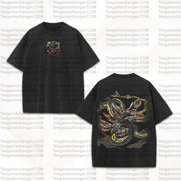 Vintage 3D Direct Inkjet Printed Washed Unisex T-Shirt