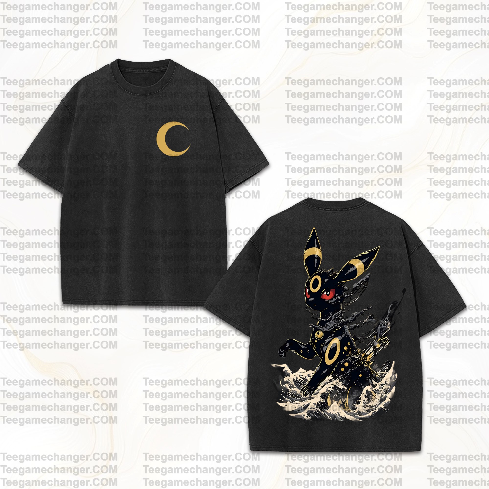 Vintage 3D Direct Inkjet Printed Washed Unisex T-Shirt