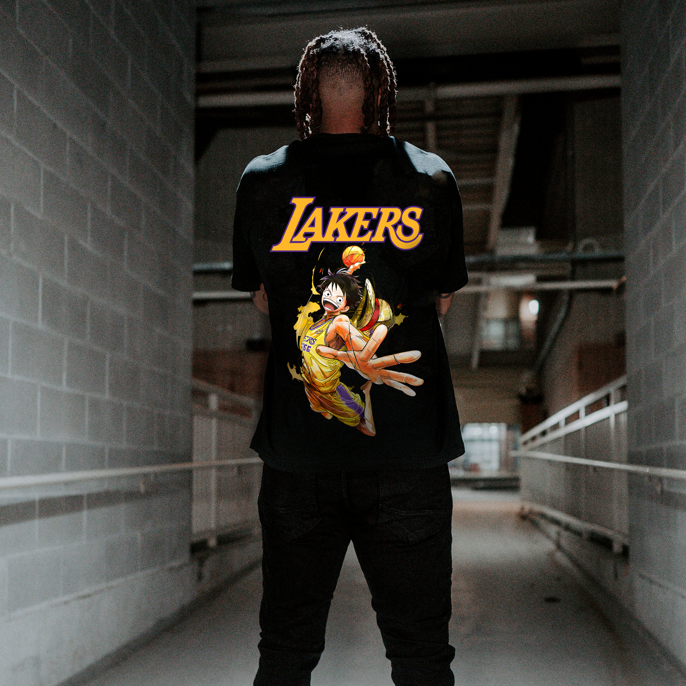 Unisex Vintage Tee丨 Lakers X One Piece Tee