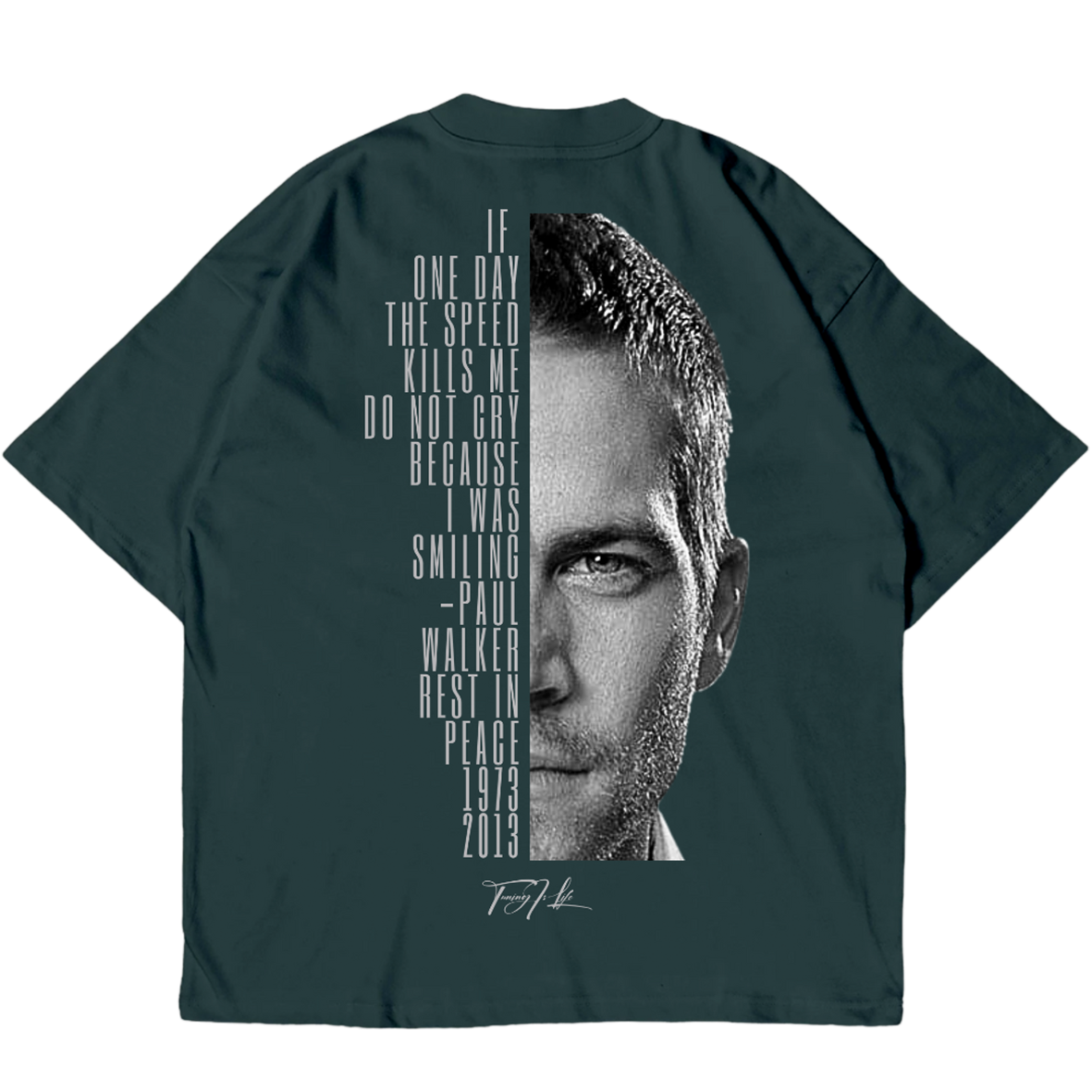 Men's Commemorative Print Loose Short Sleeve Oversized T-Shirt