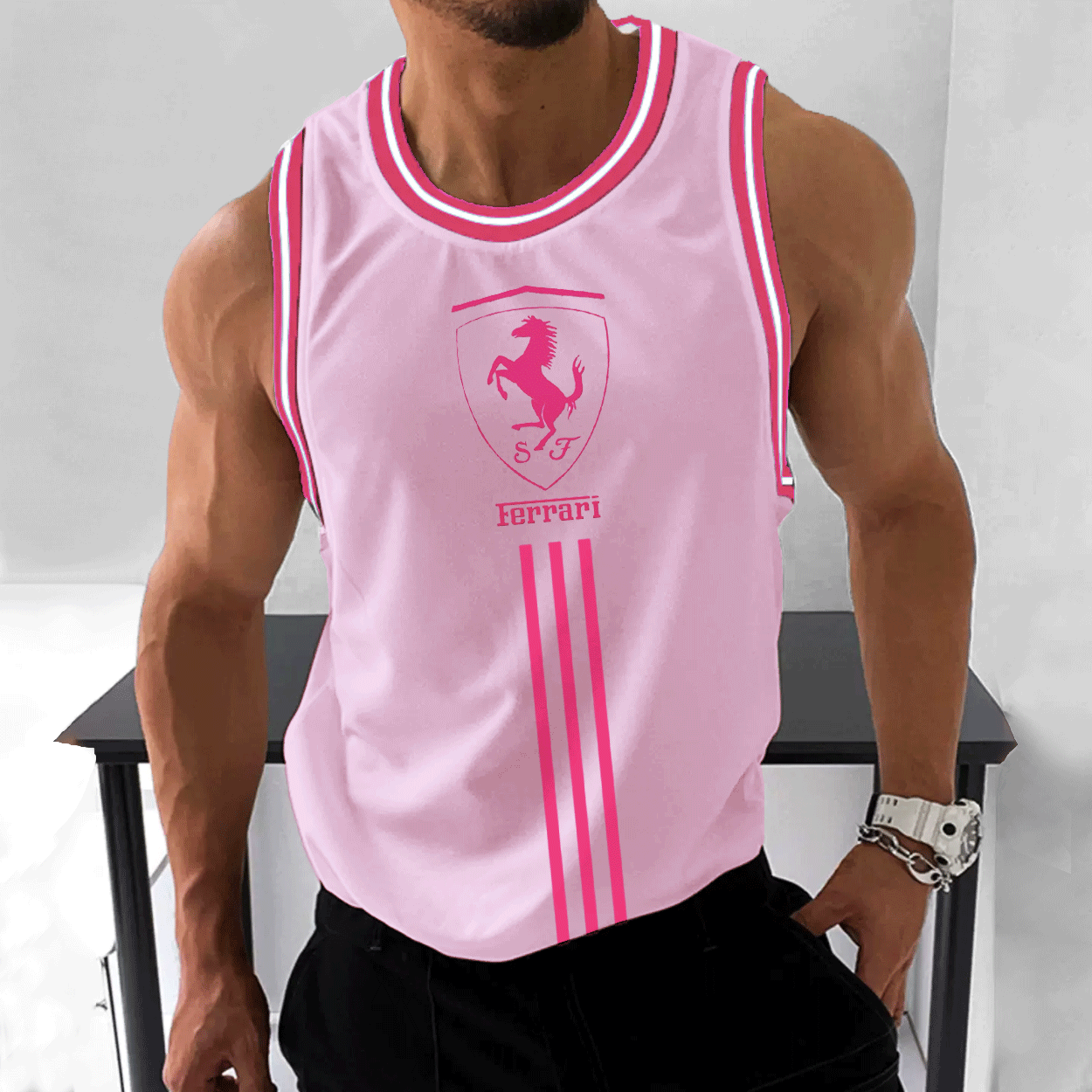Men's Racing Fitness Sleeveless Tank