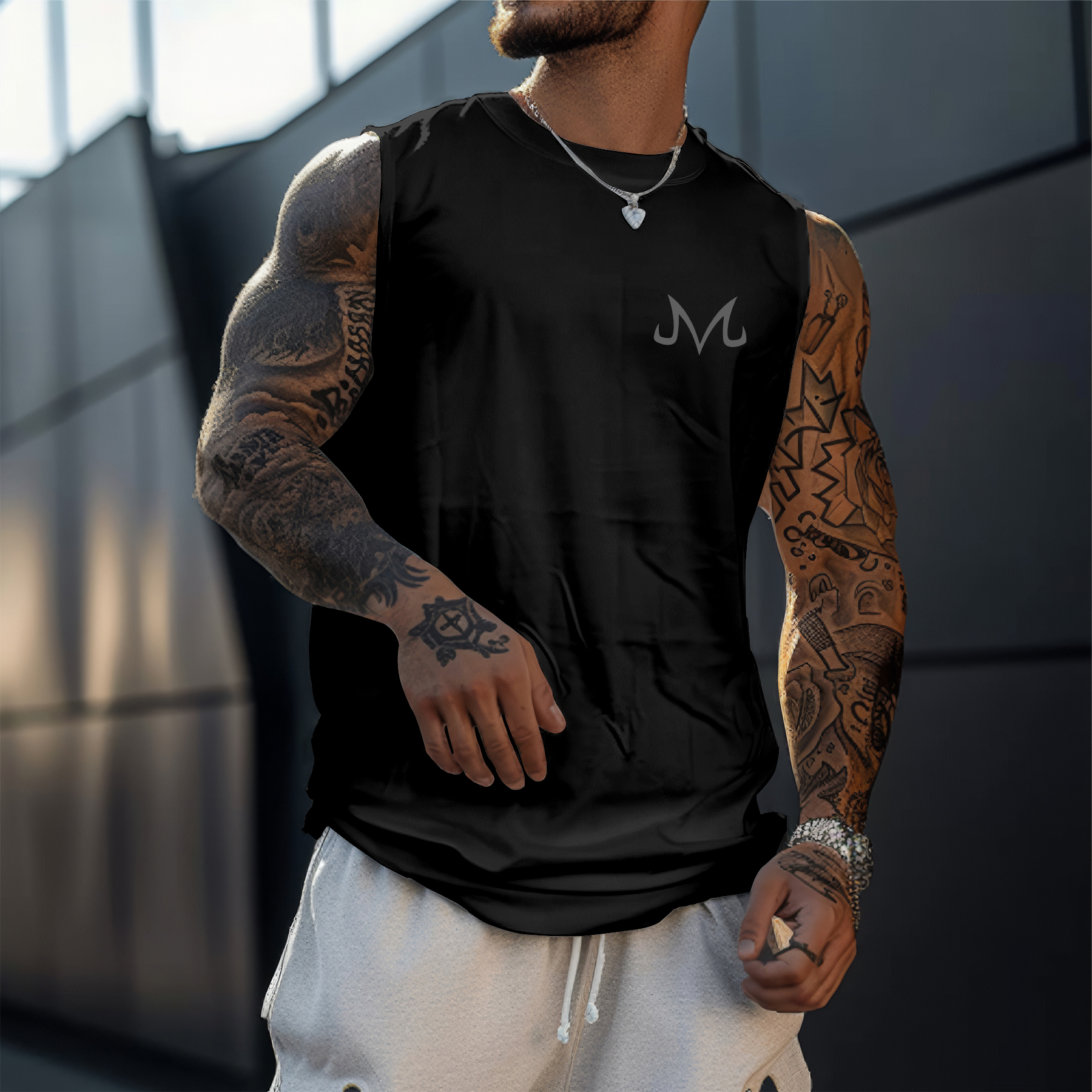 Casual Dragon Ball Anime Villain Printed Tank Top