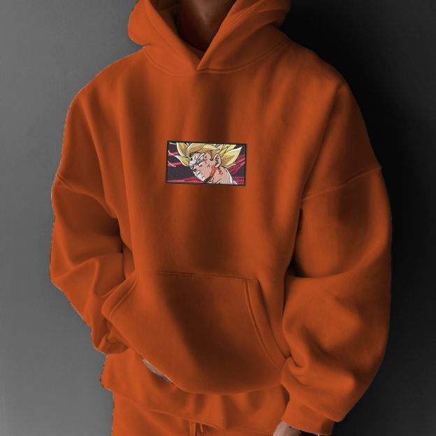 Unisex Anime Print  Casual Oversized Hoodie-Teegamechanger
