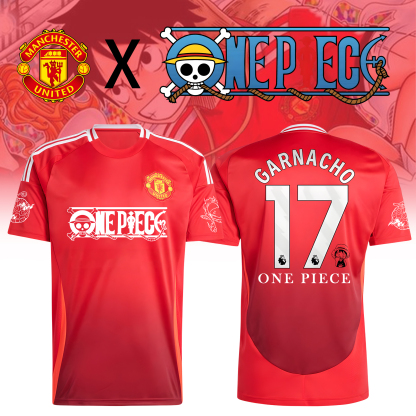 Unisex Retro T-shirt | Manchester United Commemorative Jersey x One Piece