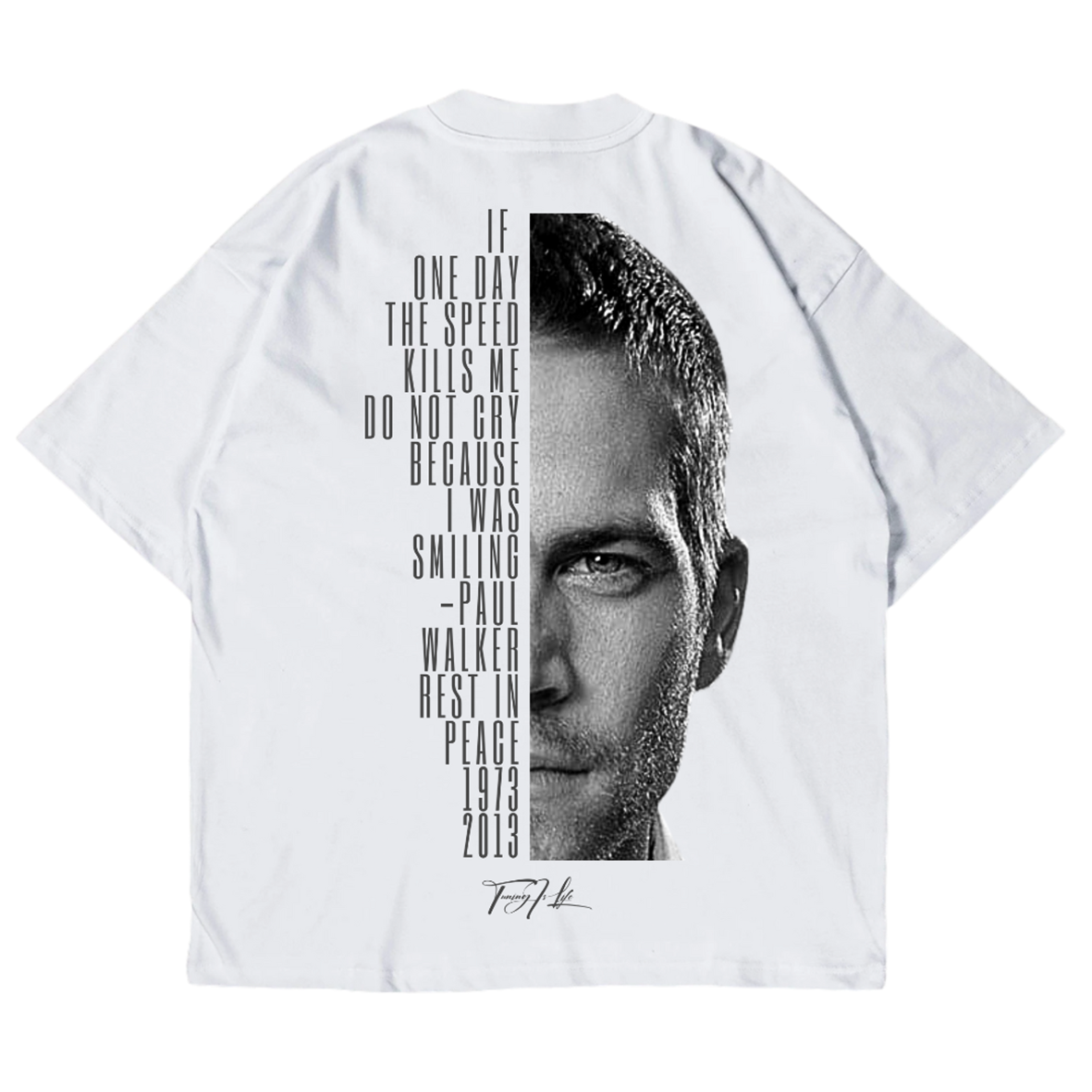 Men's Commemorative Print Loose Short Sleeve Oversized T-Shirt