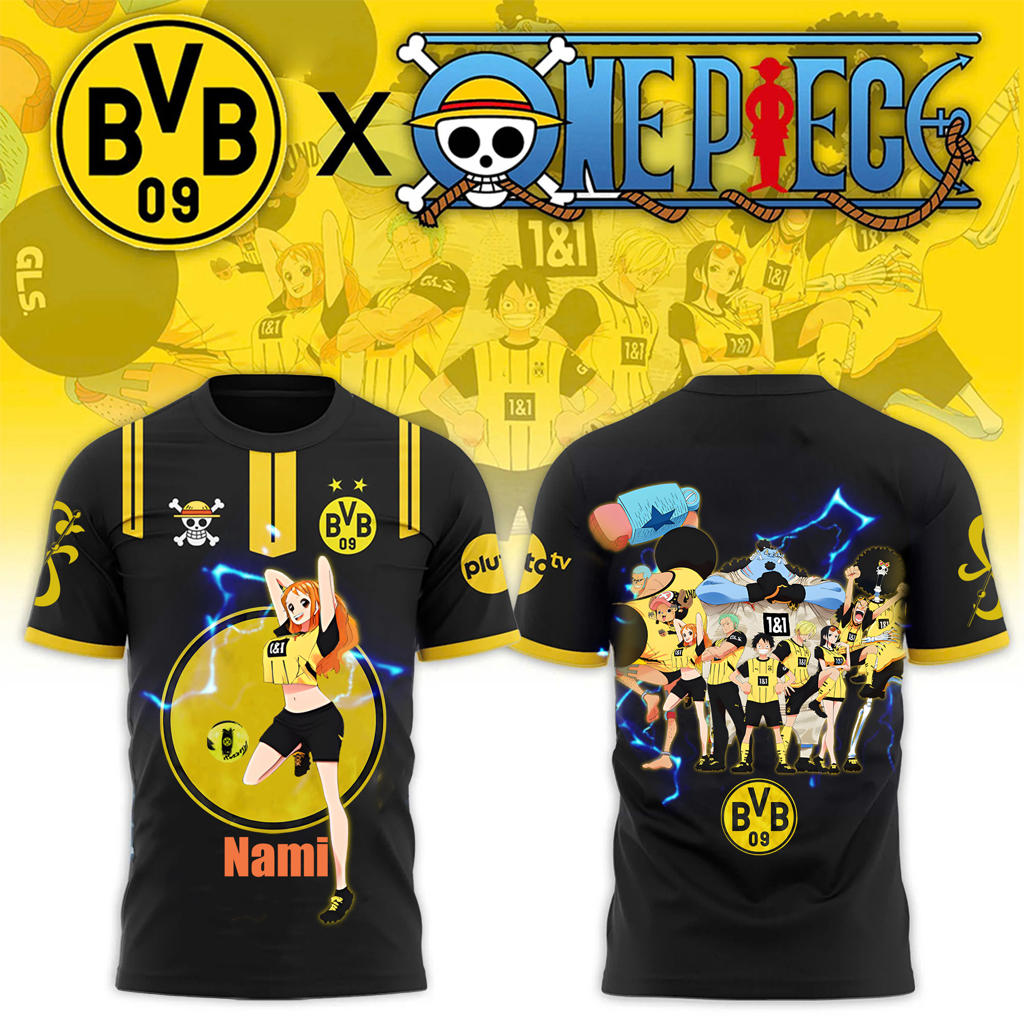 Unisex Vintage T-shirt | Borussia Dortmund x One Piece