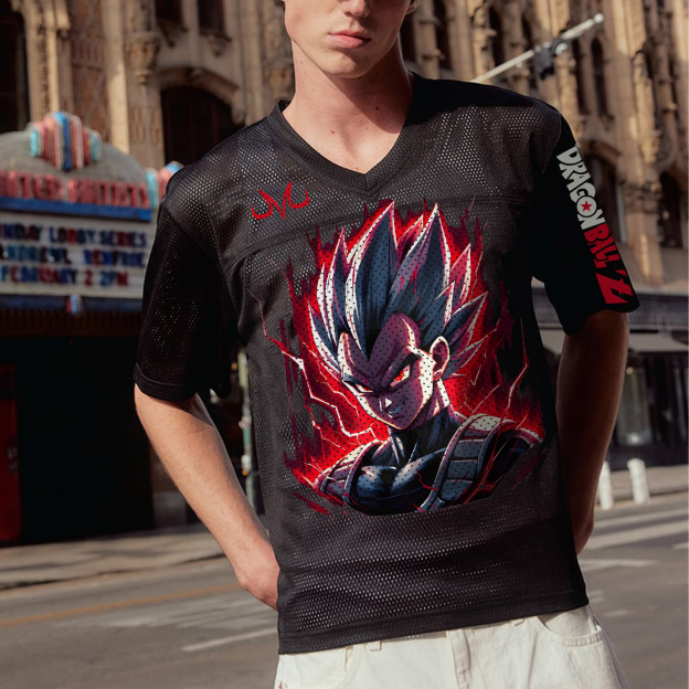 Unisex  “DRAGON BALL” Anime Style Retro I Mesh T-Shirt