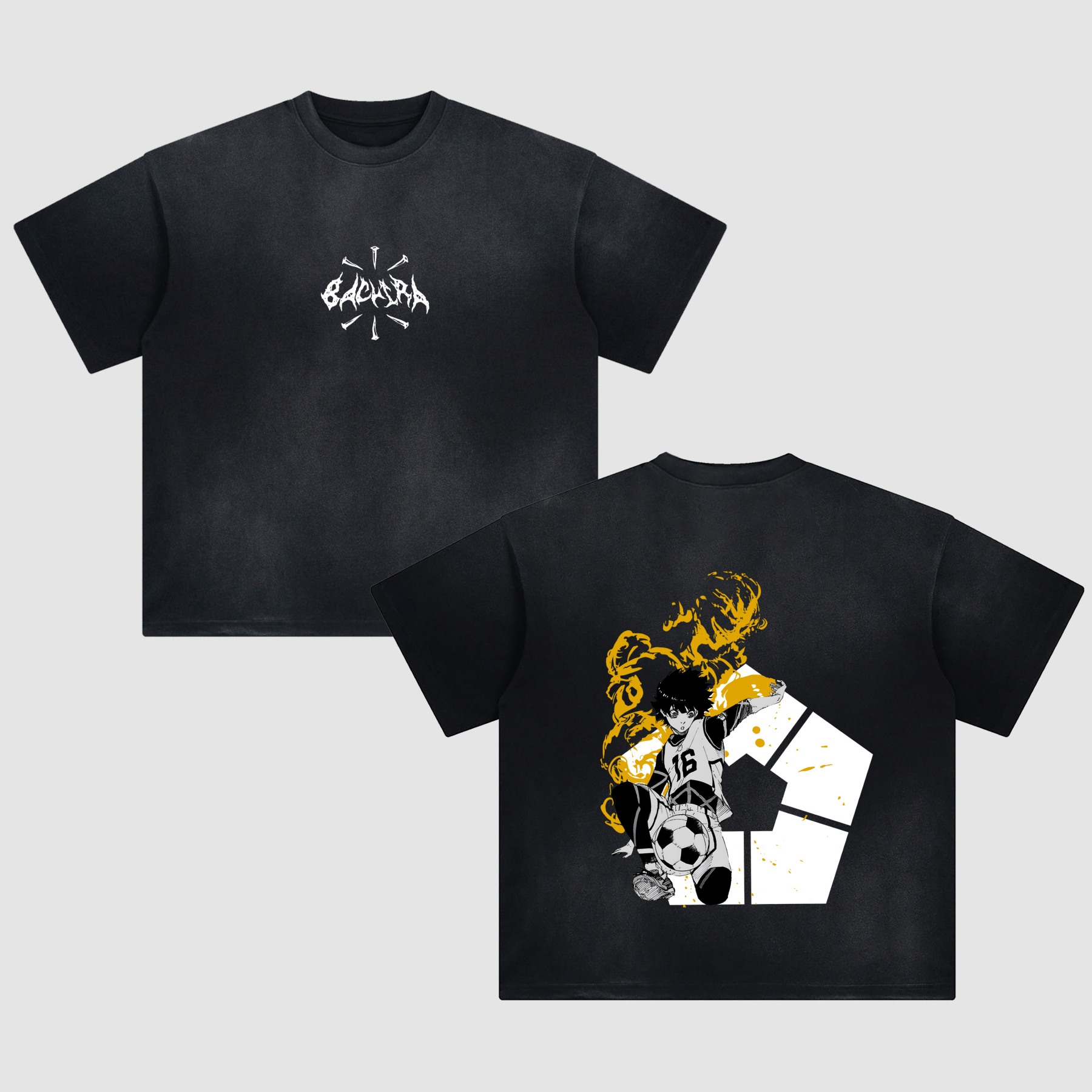 Unisex Anime Fit Washed T-Shirt