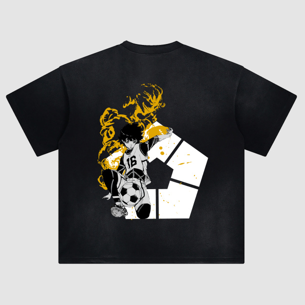 Unisex Anime Fit Washed T-Shirt