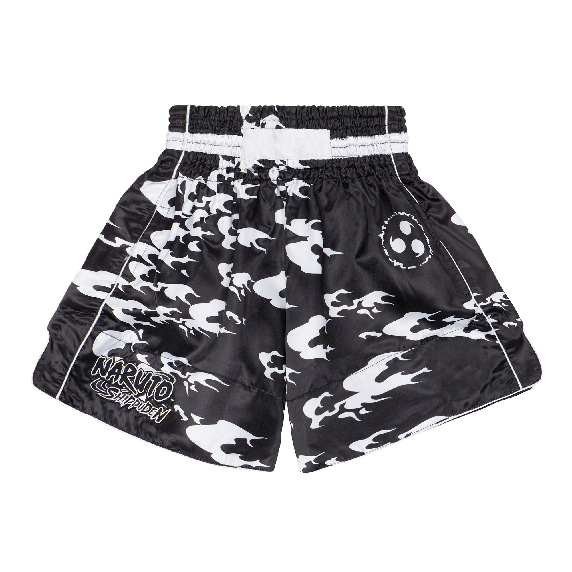 SHIPPUDEN CURSE MARK MUAY THAI SHORTS (BLACK)
