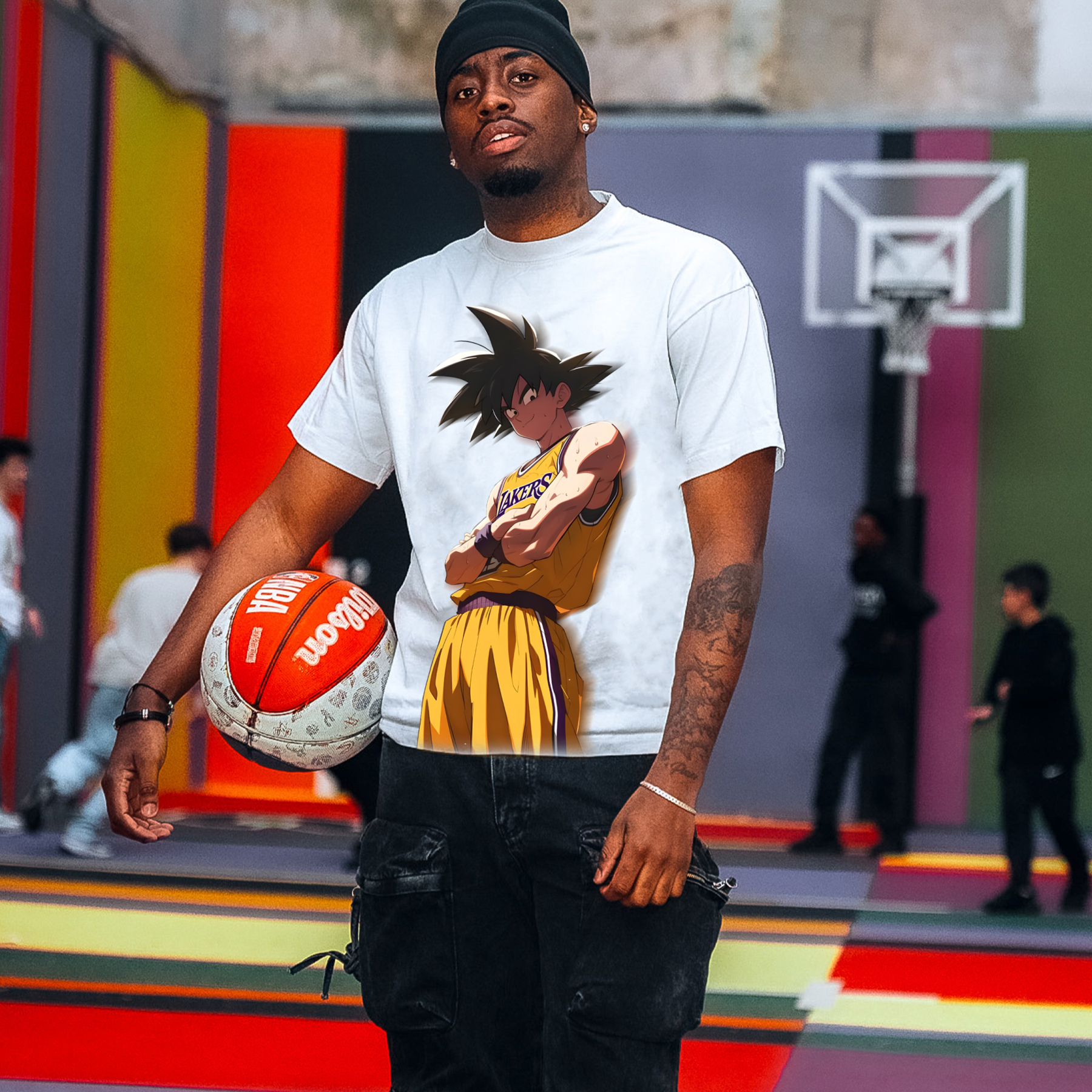 Unisex Vintage Tee丨Lakers x Dragon ball