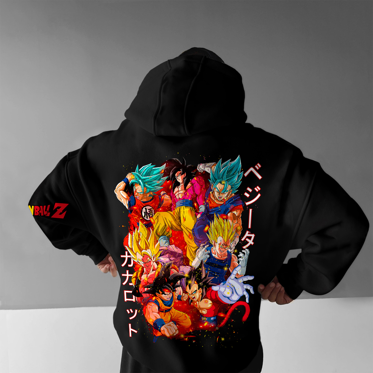 Unisex Anime Print Embroidered Casual Oversized Hoodie
