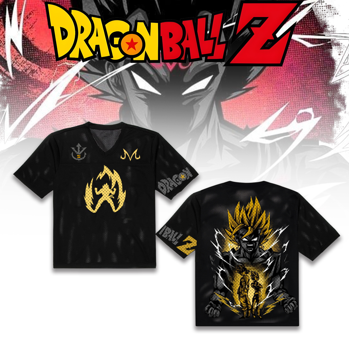 Unisex “DRAGON BALL” Anime Style Retro I Mesh T-Shirt