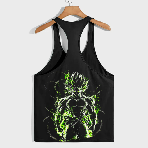 ]Unisex Anime Print Embroidered Casual Vest