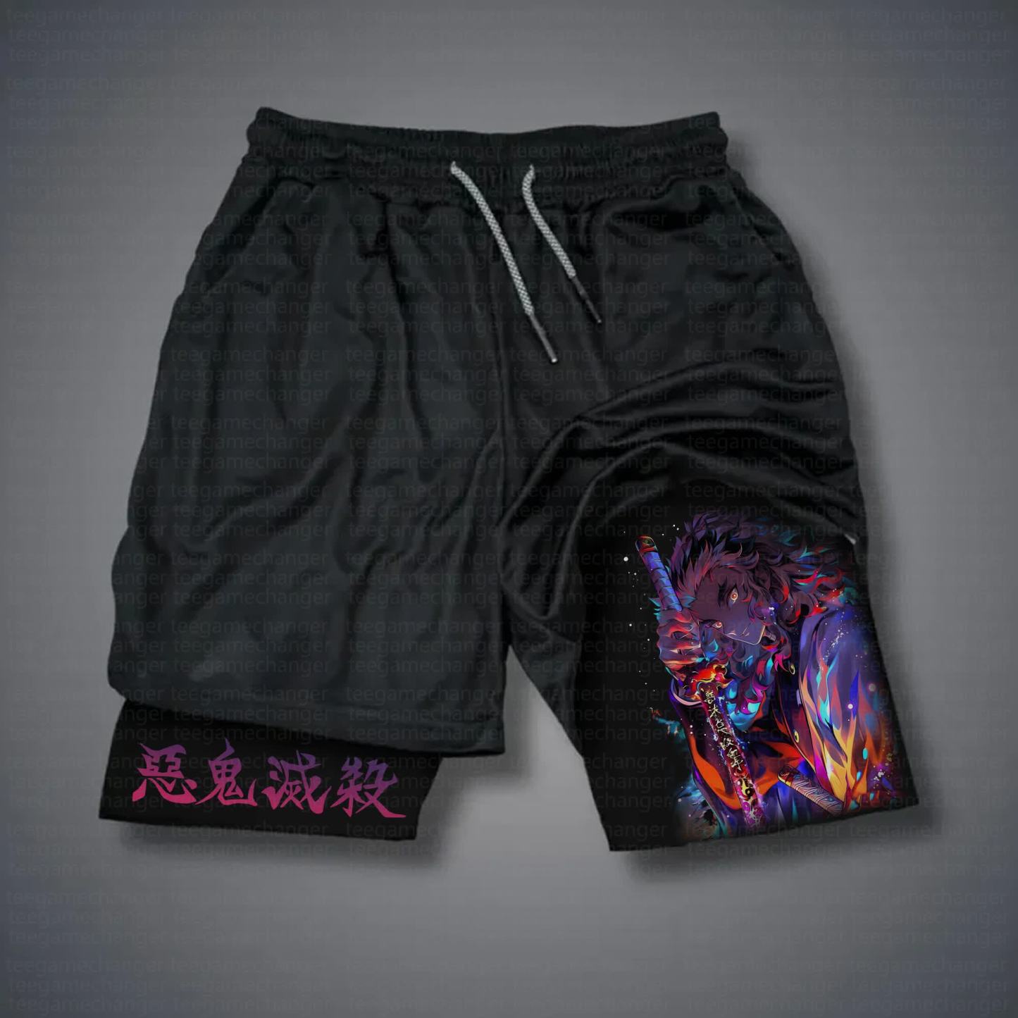 Unisex Casual Anime Streetwear Shorts 丨Demon Slayer X Pokémon