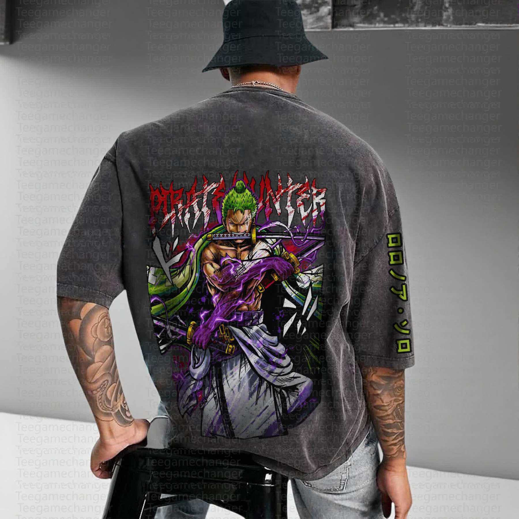 Unisex Anime Inspired Vintage T-Shirt丨Demon Slayer X Pokémon