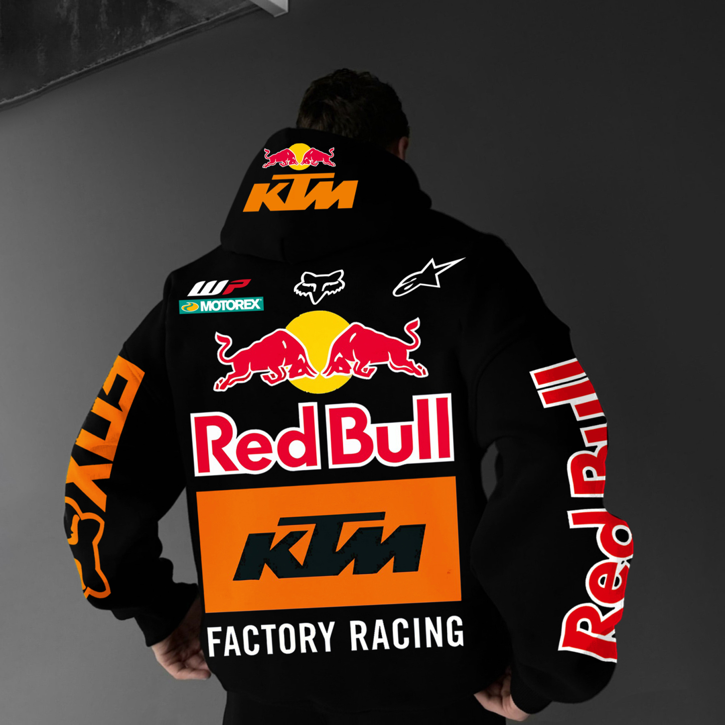 Oversize Unisex Loose Fit Racing Graphic Print Hoodie